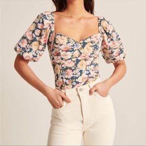 NWT; Abercrombie Floral Corset Top